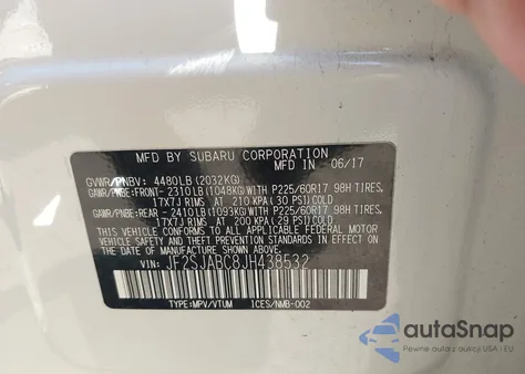 2018 Subaru Forester 2.5I из США, поврежденный, VIN JF2SJABC8JH438532